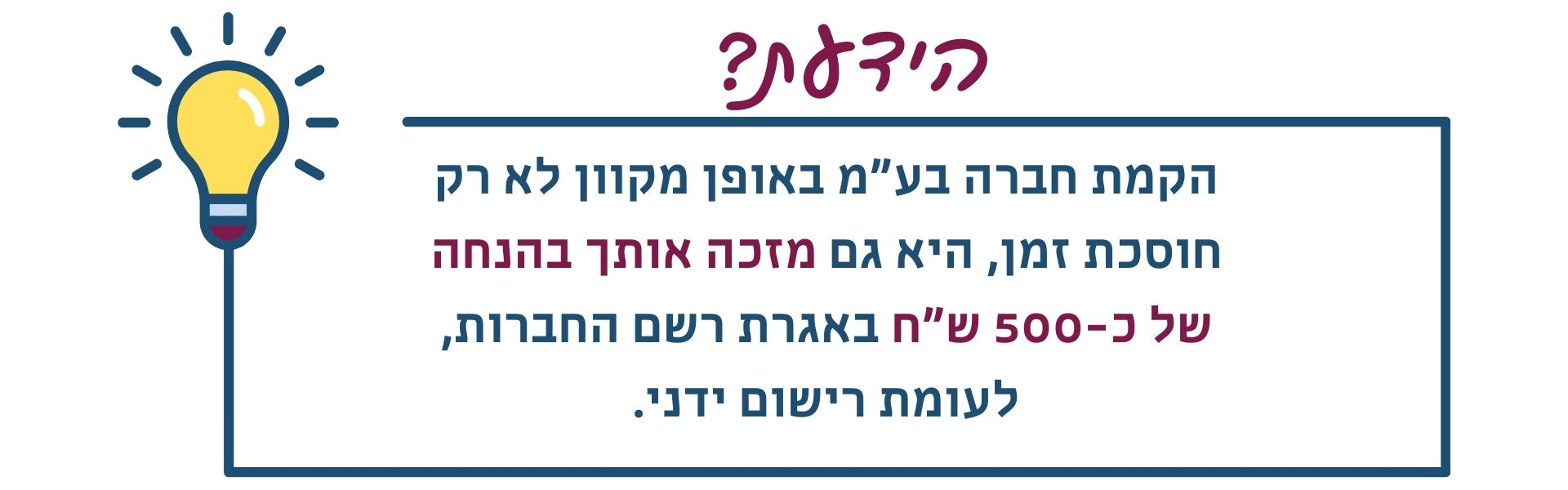 הידעת הקמת עסק מכוון